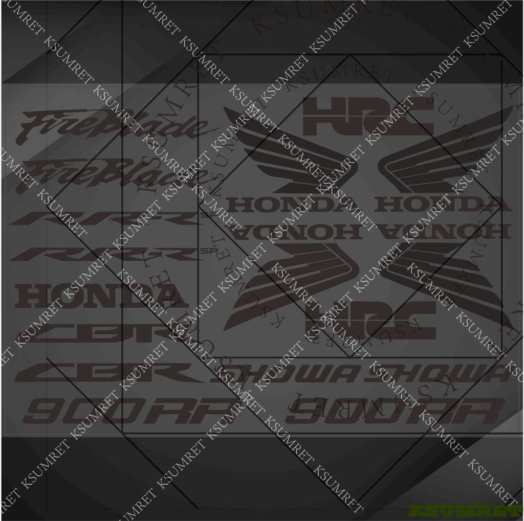 JIB3 For Honda Fireblade Motorcycle Stickers CBR900RR RR-R SP HRC Racing Logo Decal Waterproof