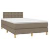 3140925 vidaXL Divan Bed with Mattress Taupe 120x200 Cm Fabric