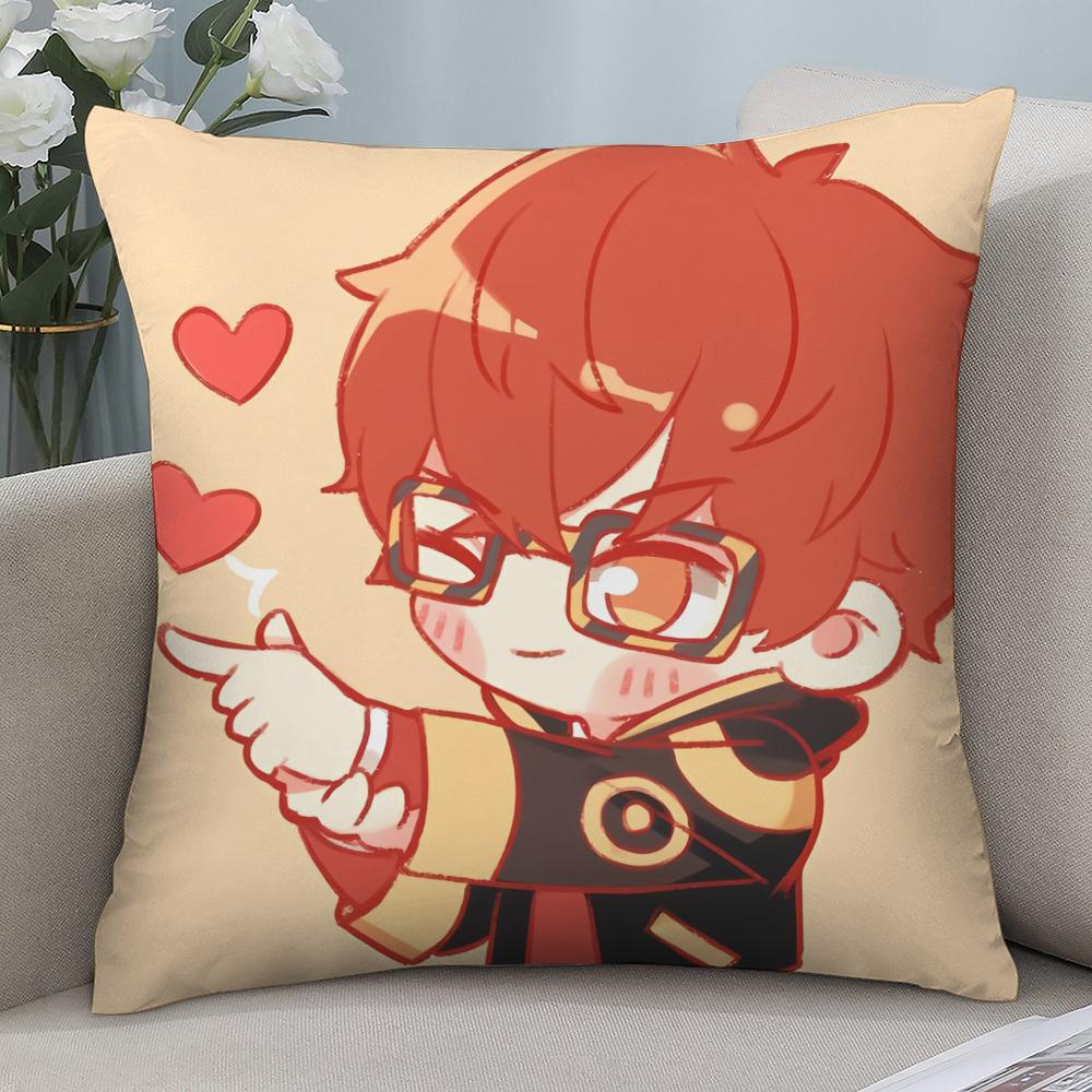 M-Mystic Messenger 707 Pillow Case 3D Print Polyester Fiber 45*45 cm Home Sofa Throw Pillow Cover Decoration Festival Gift