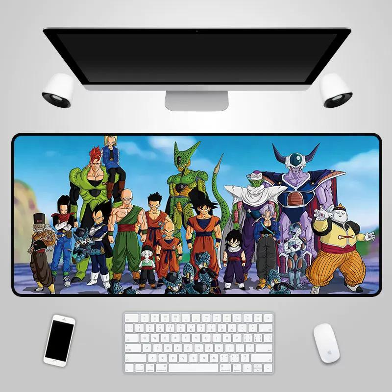 2026 Dragon Ball Leather Mouse Pad Son Goku Printing Pattern Large Size Game Gaming Keyboard Pad Boys Office Animation Non-slip Table Mat