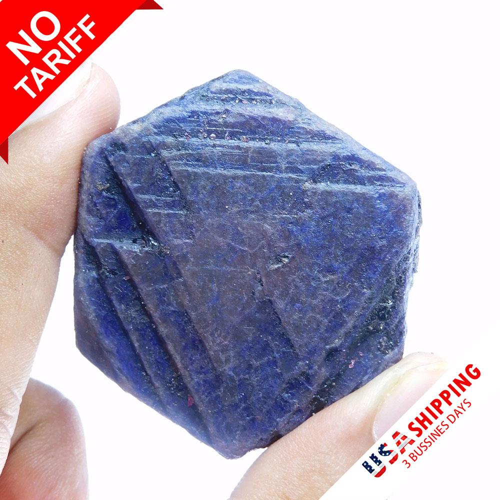 300 Ct Blue Sapphire Natural Uncut Rough CERTIFIED Loose Gemstone Huge Size-W 202650-wh