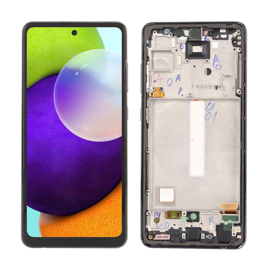 Touchscreen-Ersatz für Galaxy A52 4G 6,5 Zoll Organische LED-Anzeige Digitizer-Einheit mit Fingerabdrucksensor und