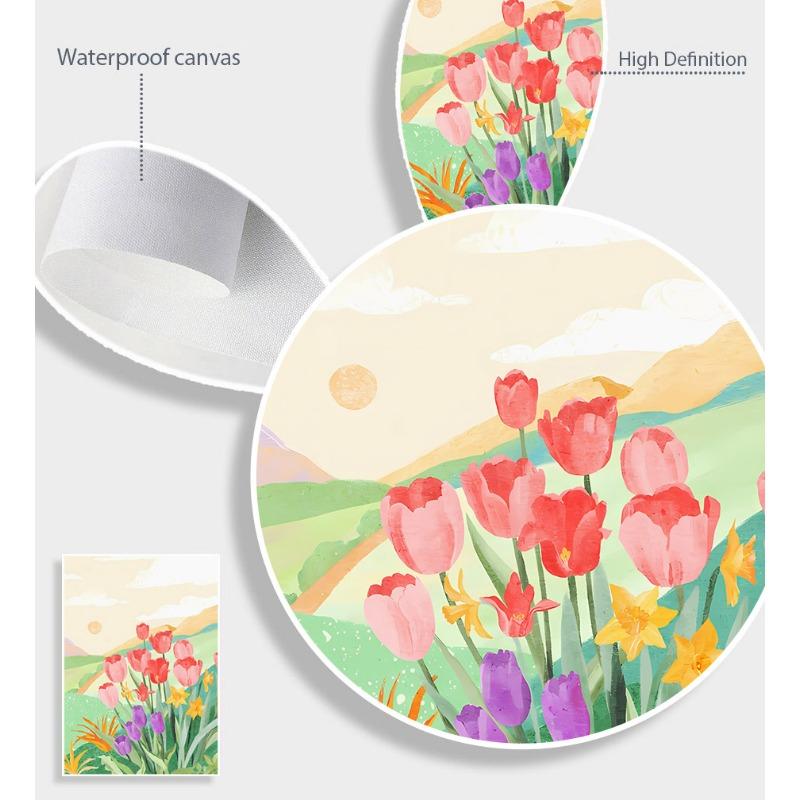 Feldmädchen Leopard Zitrone Blumen Abstrakt Landschaft Poster und Drucke Wandkunst Leinwand Malerei Bilder Für Wohnzimmer Dekor