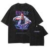 Bleach Kenpachi Zaraki Bankai "Nozarashi" Vintage Washed Oversized T-Shirt | Unisex Anime Streetwear Tee