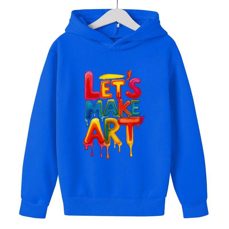 Bunter Graffiti-Kunst-Hoodie für Kinder - Unisex Freizeitjacke mit Farbdruck