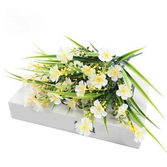 Artificial Flowers Bundle UV-Resistant Faux Plants Non-fading Fake Flowers for Home Vase Basket Window Box Outdoor Decoration