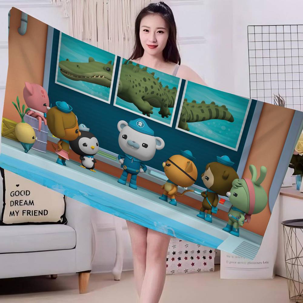 

pink The Octonauts cartoon printed Bath Towel Microfiber Soft Absorbing Breathable For Girl Kids Decorative Cartoon Beach Towel W30*H60(CM)