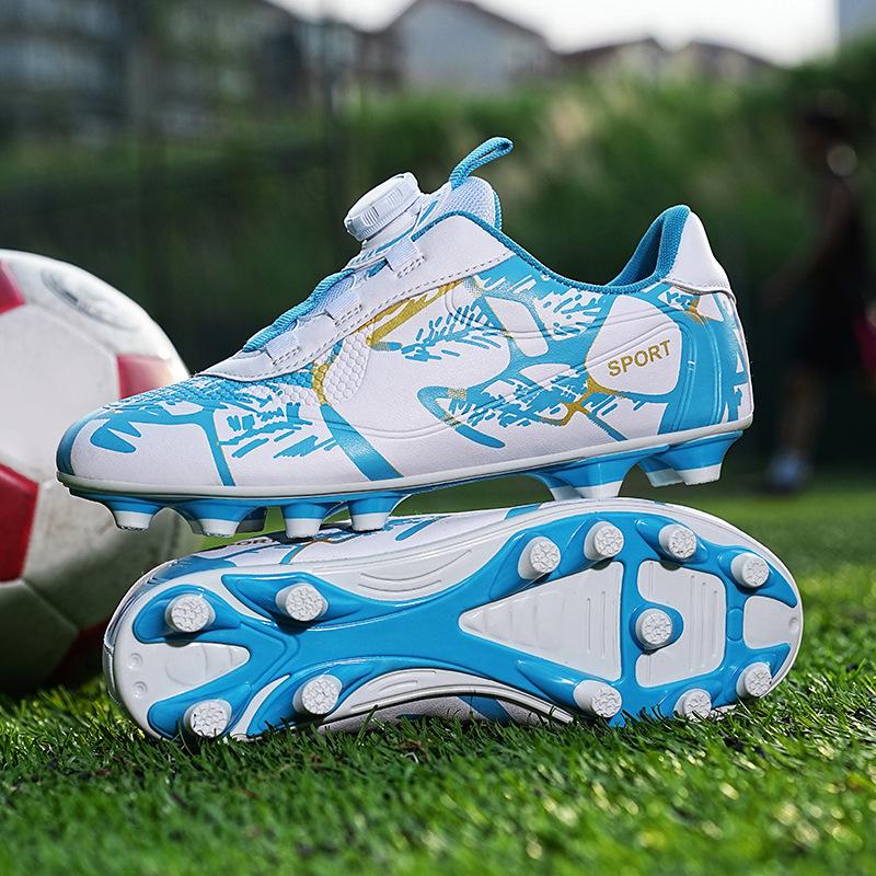 Training Sports Foreign Trade Broken Sneakers Competition Pupil Nails Rotating Shoes Buckle Football Shoes Children's Long Nails