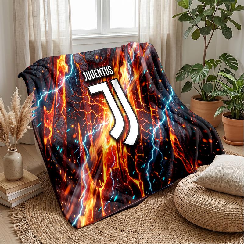 Juventus FC Theme blanket Soft Flannel Blanket Plush Throw Blanket Cozy Sofa Bed Blanket for Home Decor