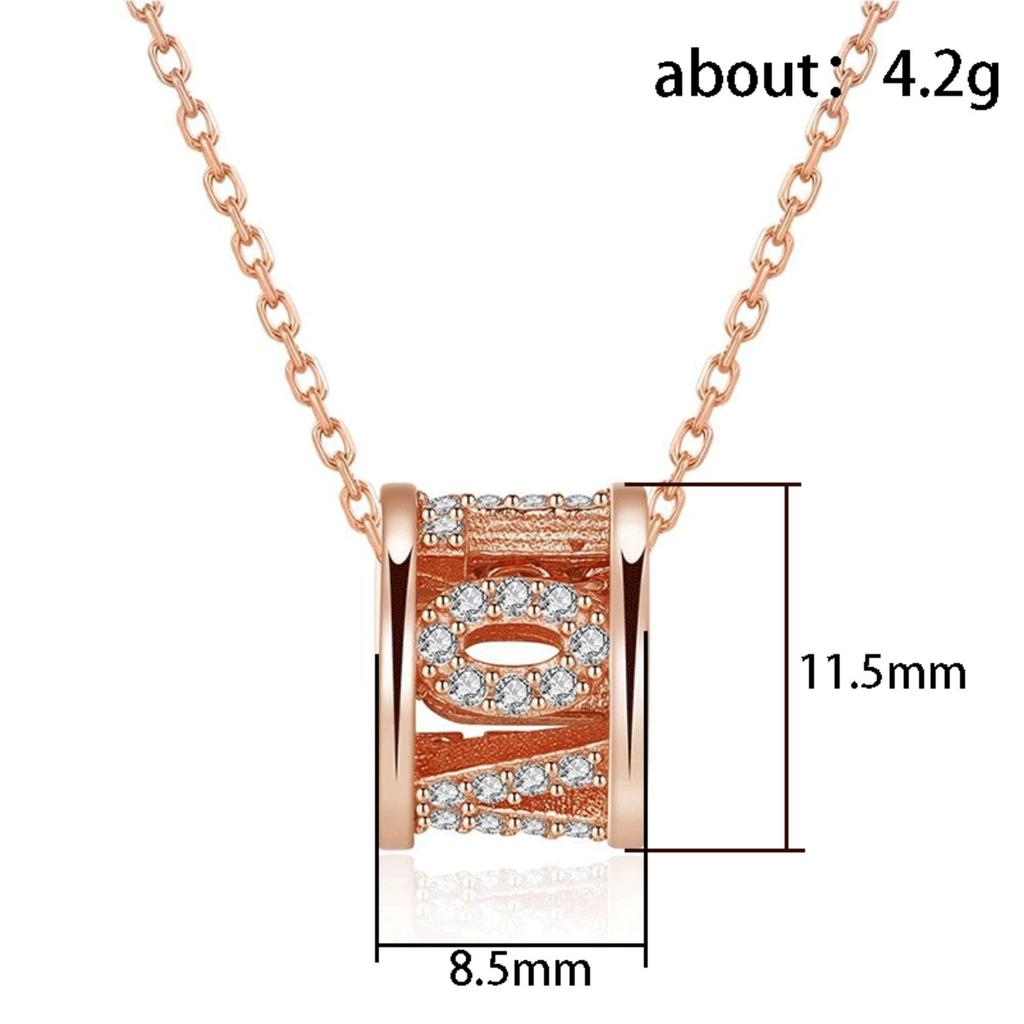 Sparkling Barrel Pendant Necklace with Textured Inlay and Central Ring Detail Modern Elegant Jewelry for Women