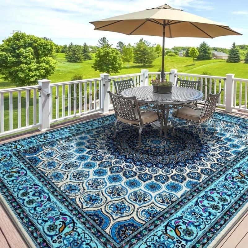 Nordic Geometric Outdoor Rug Machine Washable Living Room Sofa Mat Terrace Camping Picnon Carpet Home Decor Area Rug Mat