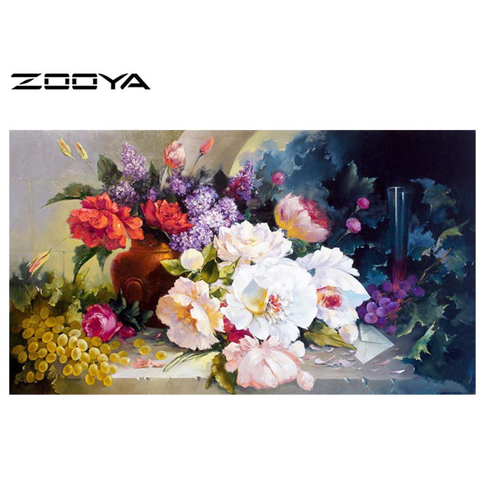 

ЗООЯ DIY 3D Алмазная картина Цветы Вышивка Крестом Ремесло Стежок Домашний декор