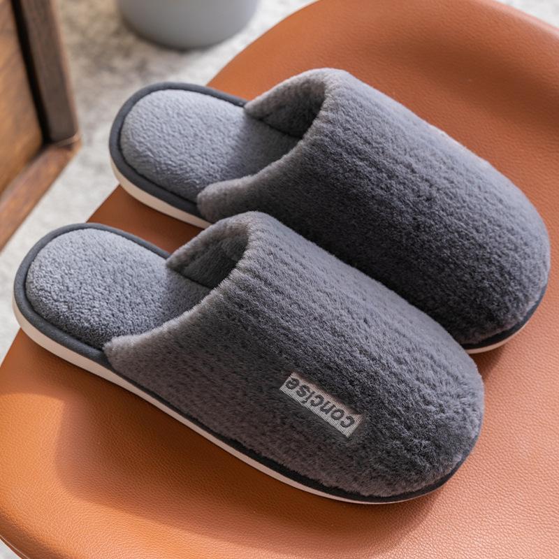 2023 Women's Warm Plush Indoor Slippers: Closed-Toe Cotton for Autumn & Winter