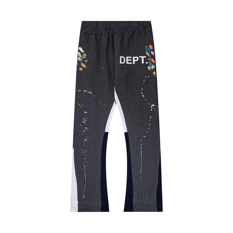 GALLERY DEPT Men's Classic Hand-Painted Splatter Graffiti Cotton Sweatpants