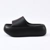New new height-increasing women's summer platform slippers solid color outer wear one-word drag seaside beach students