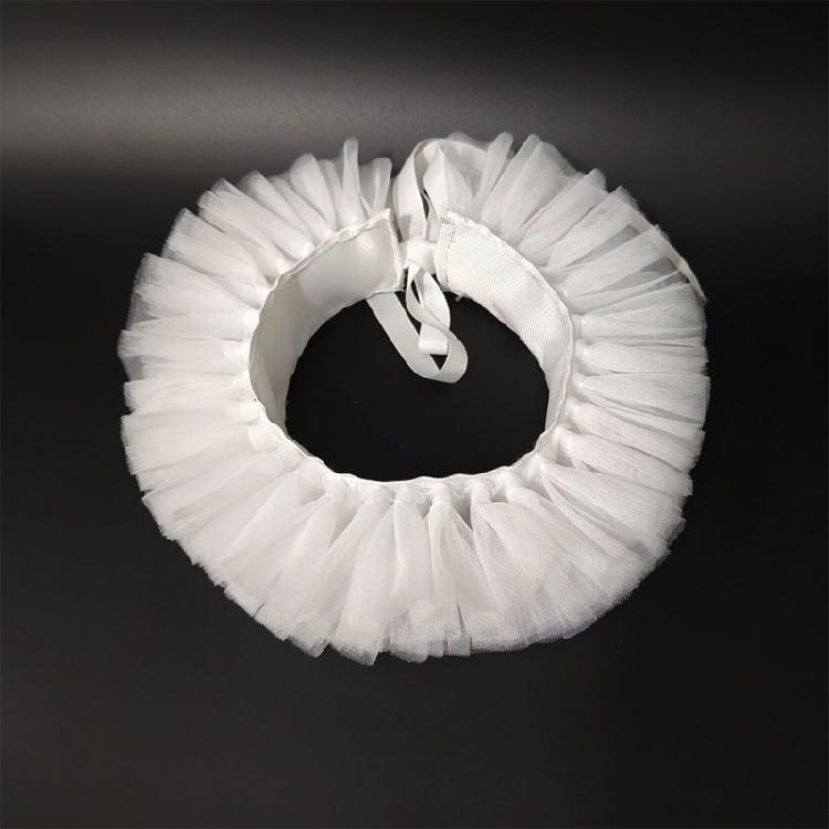 Dámský viktoriánský styl Síťovaný volánkový falešný límeček Choker Tyl na krk Pro Cosplay Halloweenské večírky A večerní akce