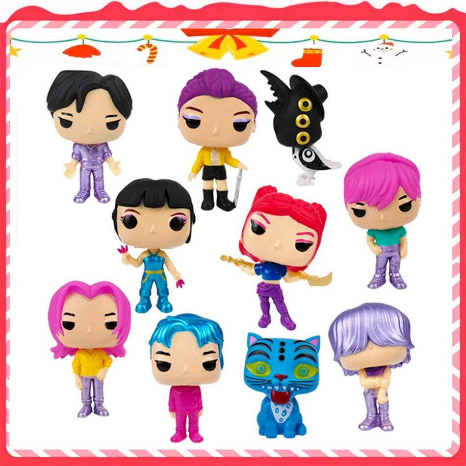 10pcs Cute Witch Hunting Group KPOP Figurine Series Protagonist Group Magpie Model Anime Game Doll Model Home Decoration