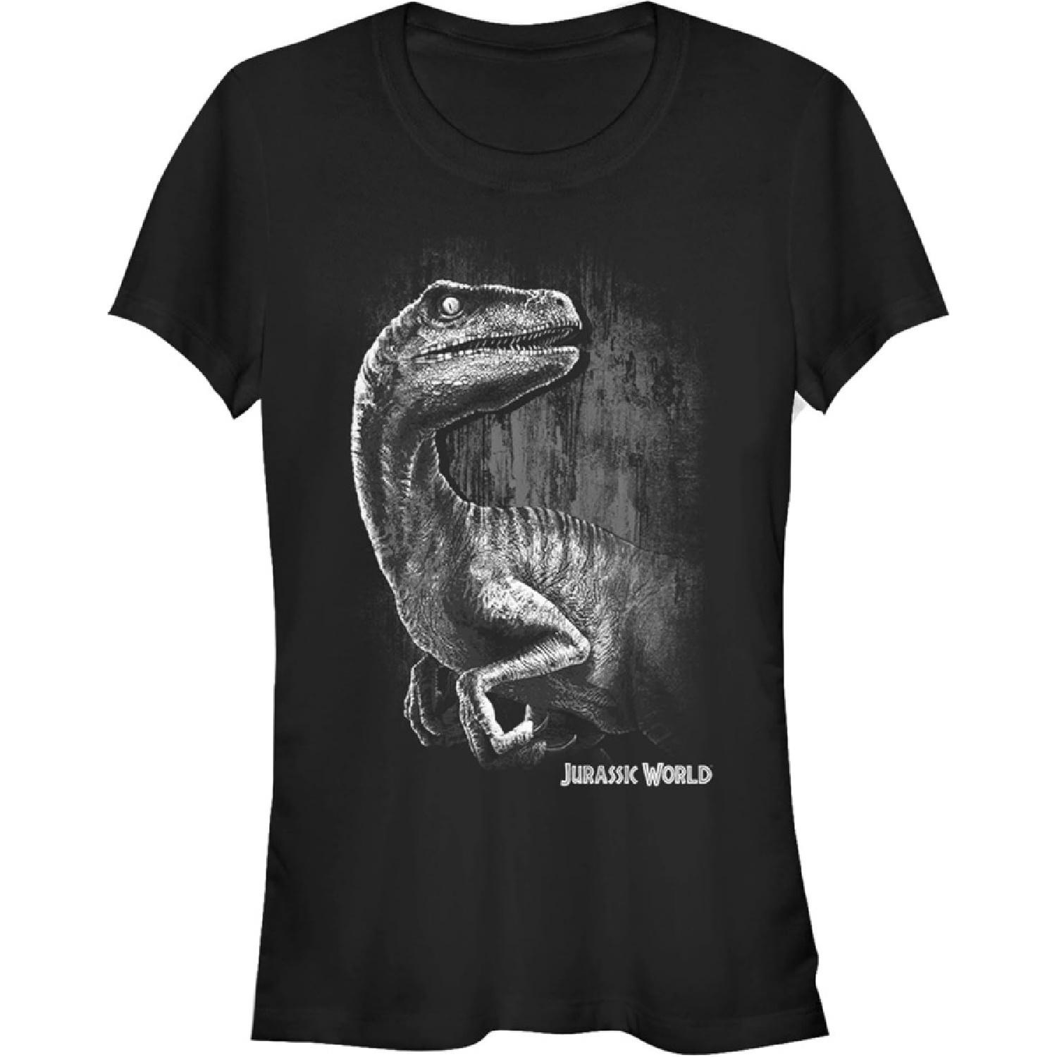 Jurassic World Women s Raptor Smile Juniors  Short Sleeve Tee Shirt S