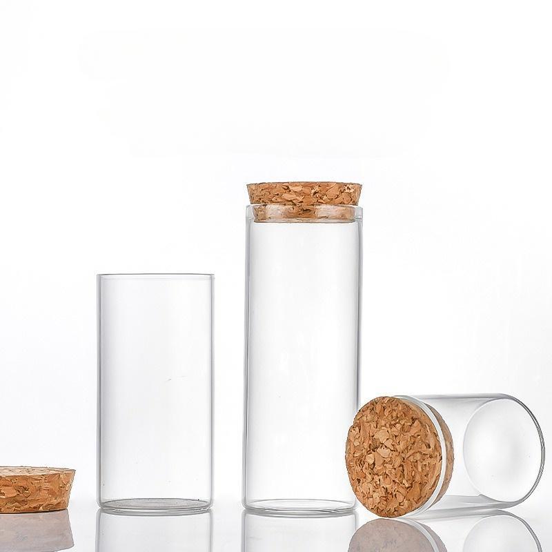 6pcs Cork 47mm Glass Bottle Mini Candy Jar Test Tubes Flower Powder Storage Container Bottles Borosilicate Holder Wish Wishing