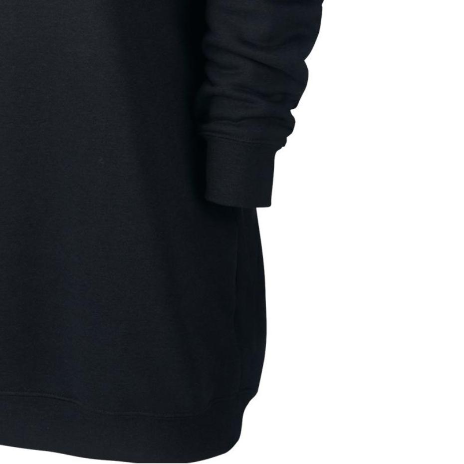 Nike Logo Print Drawstring Hooded Sweatshirt Women Sweatshirt Black CJ5002-010