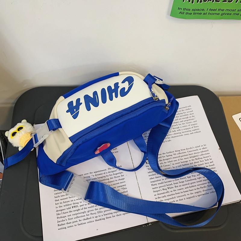 

Lightweight Nylon Ins Casual Crossbody Bag Perfect For Cycling And Daily Use BlueWhite