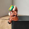 Yousheng Cute Highland Cow Figurine Mini Cow Screen Topper Ornament 3D Printed Farmhouse Animal Computer Monitor TV Planter Decor for Cow Lovers Gifts