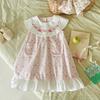 Stickerei Puppenkragen Baby Mädchen Kleid Niedlich Lässig Bequem Prinzessinnenkleid für Kleine Mädchen Tägliches Tragen und Besondere Anlässe