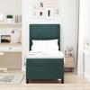 Box Spring Bed with Mattress Dark Green 80 X 200 Cm Velvet