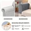 2PCS/Set Removable Armrest Cover Silver Fox Velvet Solid Color Elastic Dustproof Sofa Armrest Glove Stretchy Furniture Protector