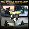 S8 1Pc 20W Motorcycle Spotlight Dual Color Temperature LED Auxiliary Lamp IP68 Waterproof