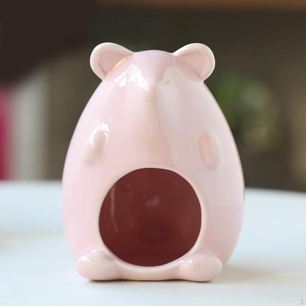 Ceramic Hamster Den Cozy Pet Retreat for Small Rodents