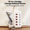 2026 New 10-in-1 Multi-Function Power Strip Multi Port Type-C & USB Fast Charging Station with 4 USB Ports Desktop Hub