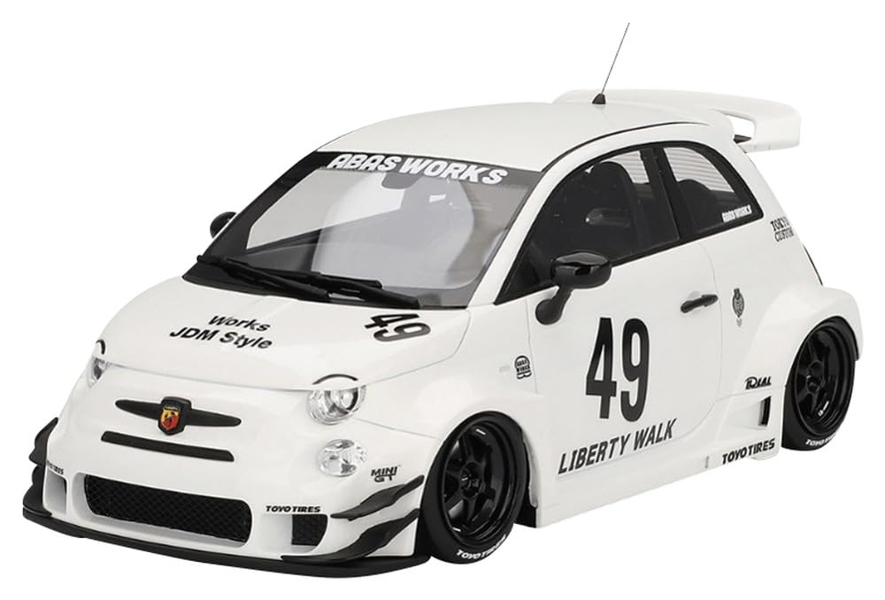 

TSM MODEL Abarth 595 x Abas Works Белый Гала Готовый продукт TS0606 1/18 LB-WORKS