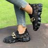 2025 Neue Bequeme Sneaker Flats Slip-on Damen Vulkanisierte Schuhe Mode Metall Dekoration Outdoor Lässig Atmungsaktive Sneaker