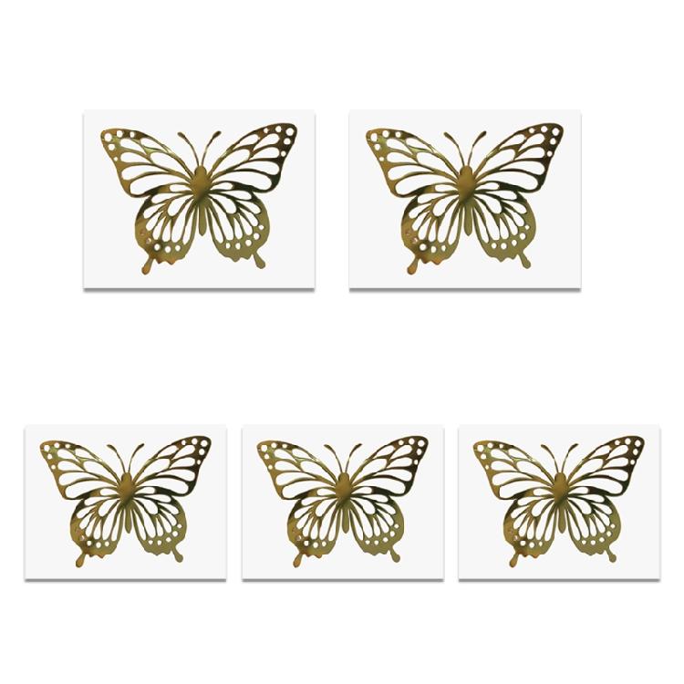 

5pcs Portable Charm Blessing Word Metal Sticker Fashion Accessory for Special Gifts Cards and School Supplies Use