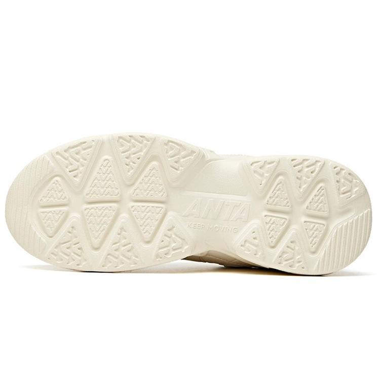 New Anta Life Collection Shock Absorbers Slip Resistant Abrasion Resistant Low top Chunky Sneakers Women's White Blue 92938862-12