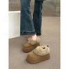 Small Heightened Thick-soled Snow Boots 2025 Winter Plush Warm Short Boots Thickened Fluffy Bread Shoes