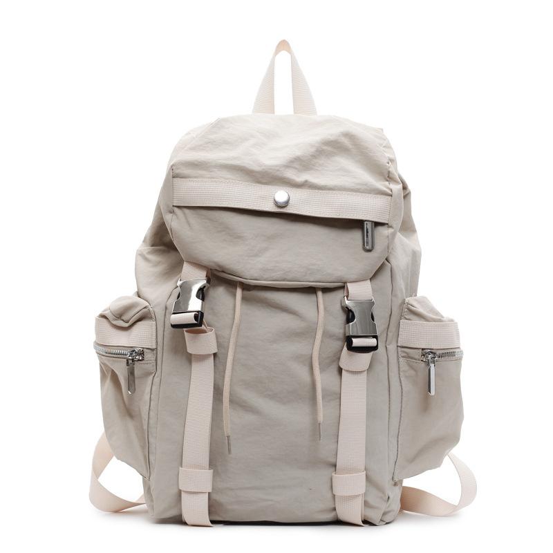 Leichter und geräumiger Rucksack, Unisex einfarbiger Kappen-Rucksack, Schultasche, Reise-Tasche mit großem Fassungsvermögen