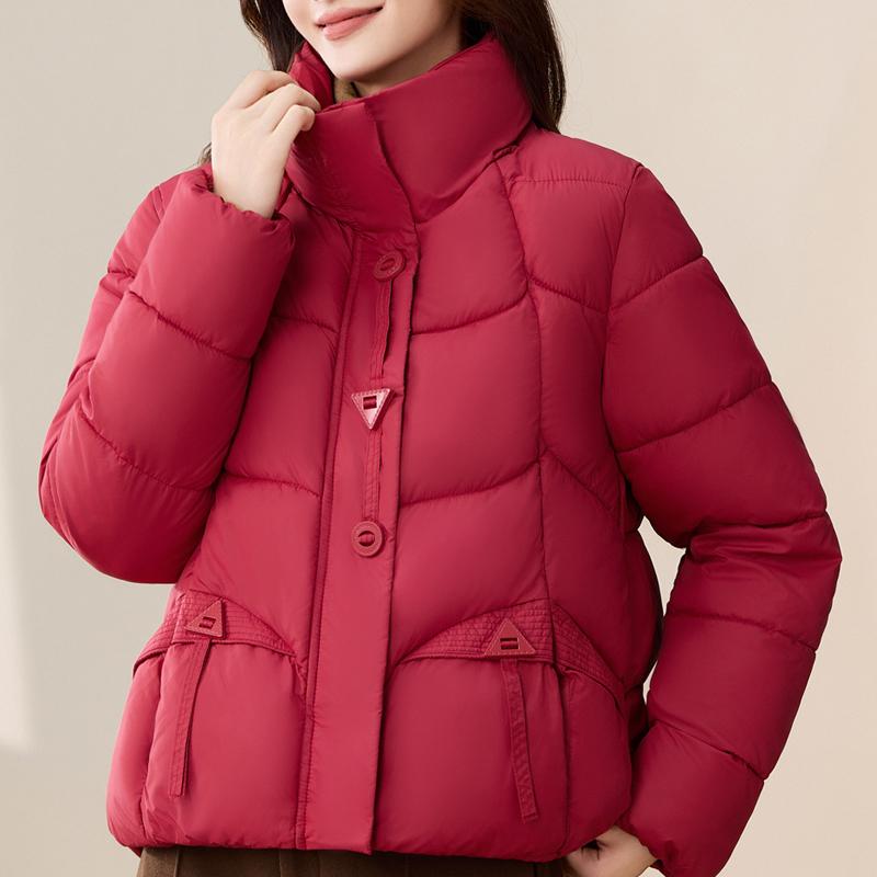 Dámské zimní parky Stojáček Volné Teplé kabáty Silné dámské bundy