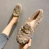 Women Fur Boots Cotton Slippers Women Winter New Style Bag Heel Home Warm Non Slip Plush Cotton Shoes For Women Wearing Outside