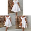 Polyester Lace V Neck Dress With Short Sleeves For Summer Casual Womens Fashion