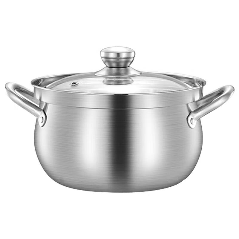 EFULLOT 24cm Anti-overflow Stainless Steel Stockpot with Steamer