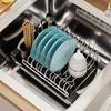 Flexible Expandable Over Sink Dish Drainer With Two Layers And Storage For Fast Drying