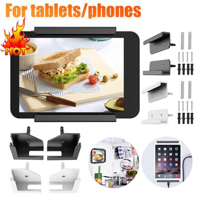 2 Stück Wandhalterung für iPad Tablet Wandhalter Kompatibel mit Kindle/E-Reader Handy Wandhalter Geeignet für den Einsatz in Küche/Badezimmer
