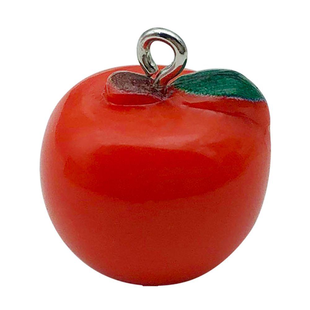 Colorful Resin Cartoon Apple Fruit Pendant Charm for DIY Bracelet/Necklace Jewelry