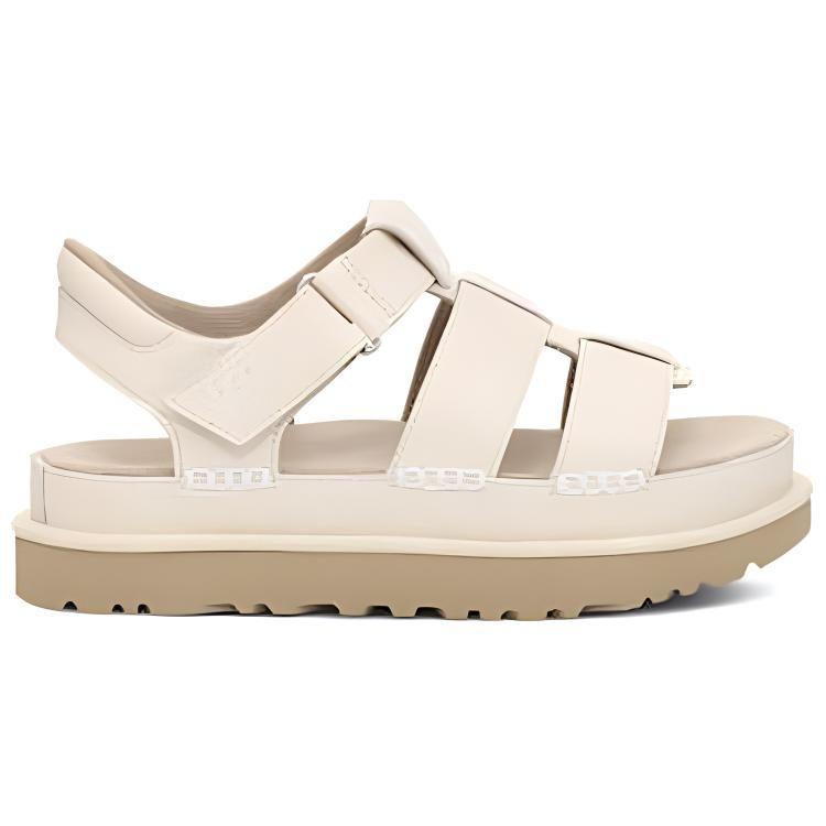 UGG Leather Roman Sandals 5CM Women's White 1154650-JSM