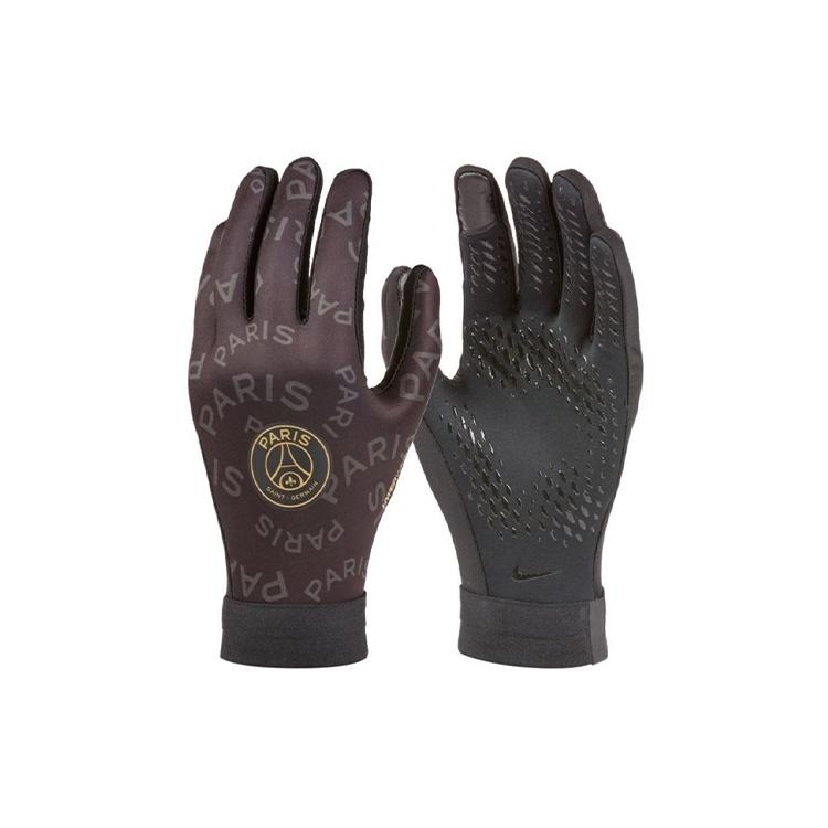 Guanti da Calcio HyperWarm Air Jordan x Paris Saint-Germain 'Marrone Nero' da Uomo CU1594-010
