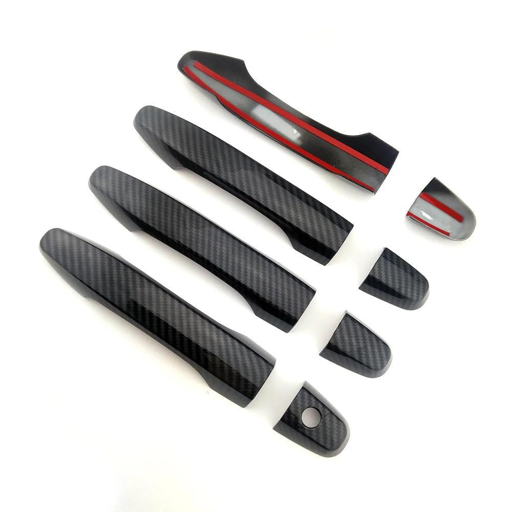 For Honda CRV CR-V 2012 2016 Carbon Fiber Printed Car Exterior Door Handle Cover Door Bowl Moulding Trim For Civic 2013 2015