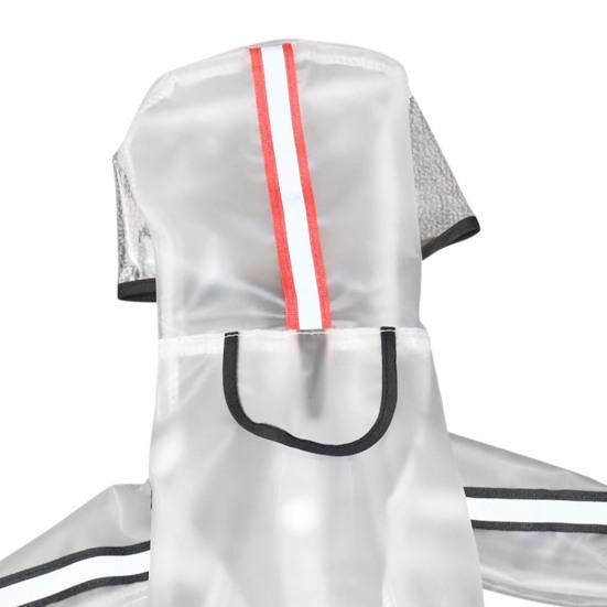 Yousheng Pet Raincoat Transparent Waterproof Hooded Dog Four-legged Rain Out Clothes for Small Large Dogs