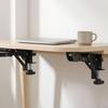 2 Pieces Folding Bracket with Clamp Foldable Desk SpaceSaving Tray for